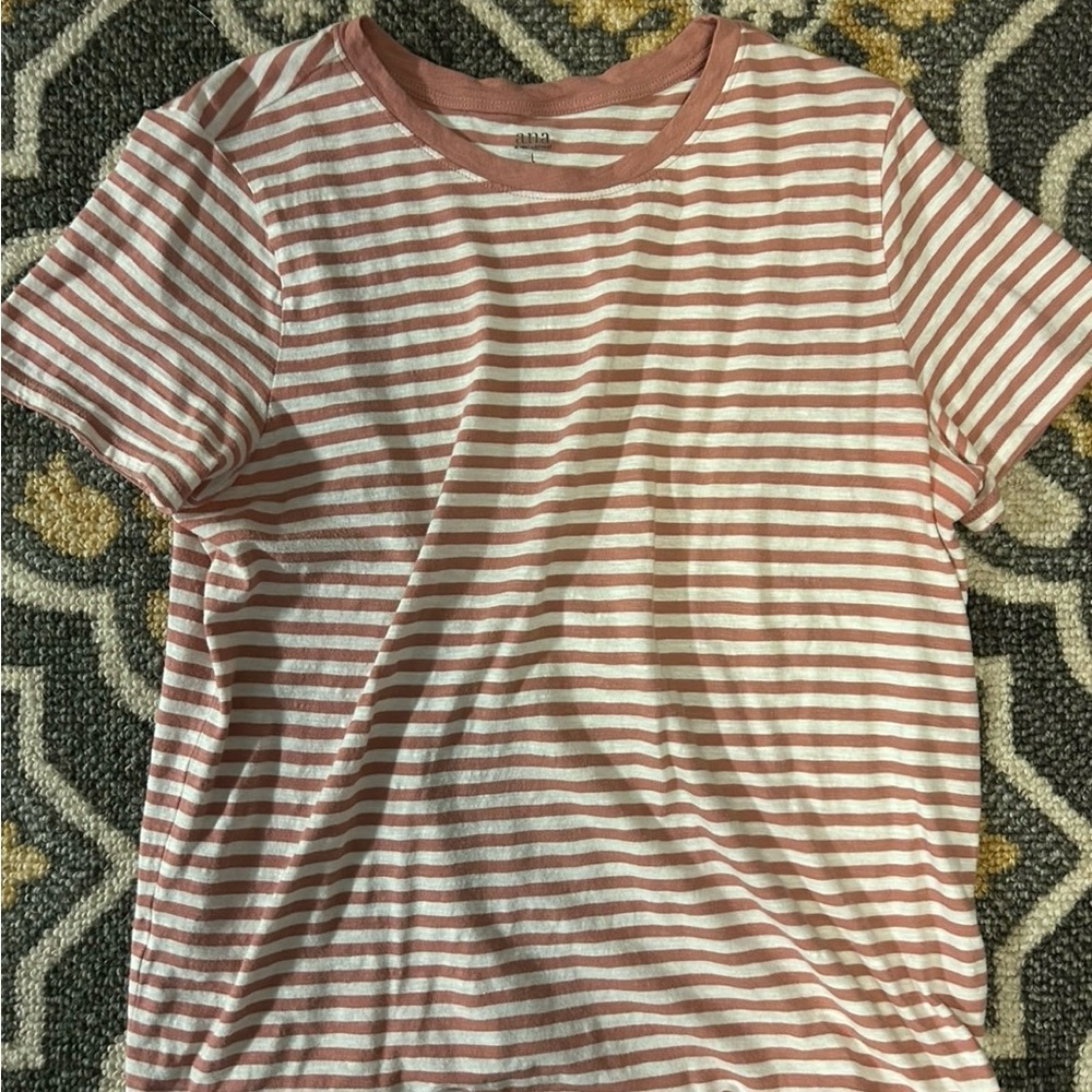 Striped Pink and White Shirt